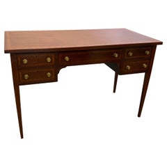 Hepplewhite Style Mahogany and Satinwood Desk with Drawers