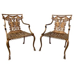 Pair of Romanesque Garden Chairs