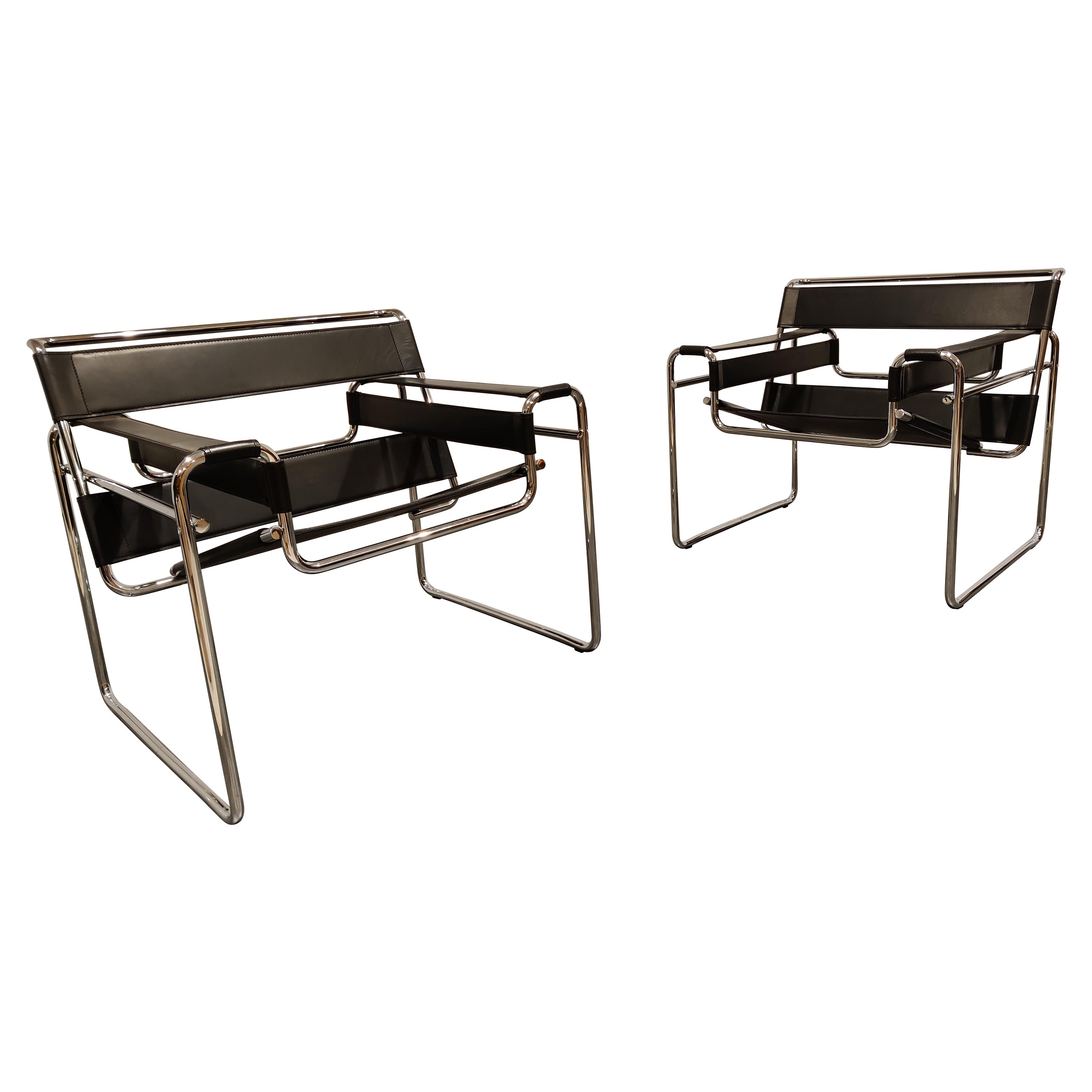 Pair of Wassily Armchairs by Marcel Breuer, 1990s
