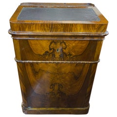 Antique 19th Century Italian Sicily Charles X Walnut Davenport Desk, 1820