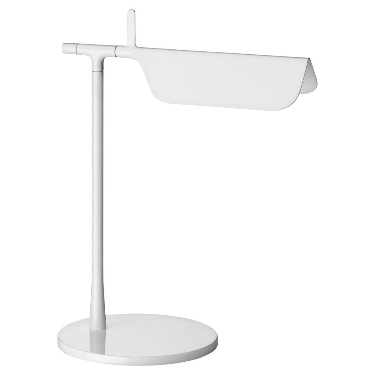 Flos Tab Table LED Lamp 2700K with Dimmer 90° Rotatable Head, White For Sale
