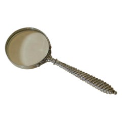 Antique English Sterling Silver Magnifying Glass, 1888