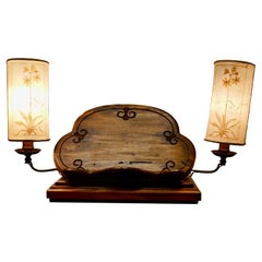French Chestnut Book Rest Reading Stand Lamp