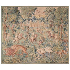 Tapiz belga antiguo. Tamaño: 2,5 x 2,5 m