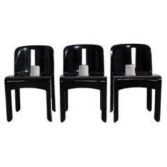 Space Age Used Black Plastic Three Dining Chair Joe Colombo 1967 Italy