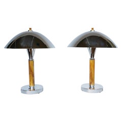 Pair of Art Deco Dome Lamps 