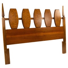 Young Manufacturing Mid Century Walnut Queen Headboard