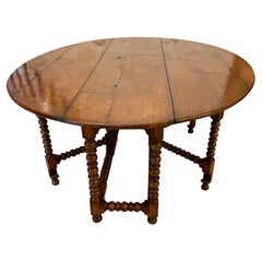 Large Antique Quality Oak Wake Table