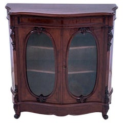 Mahogany Vitrine Cabinet, France, 1890s