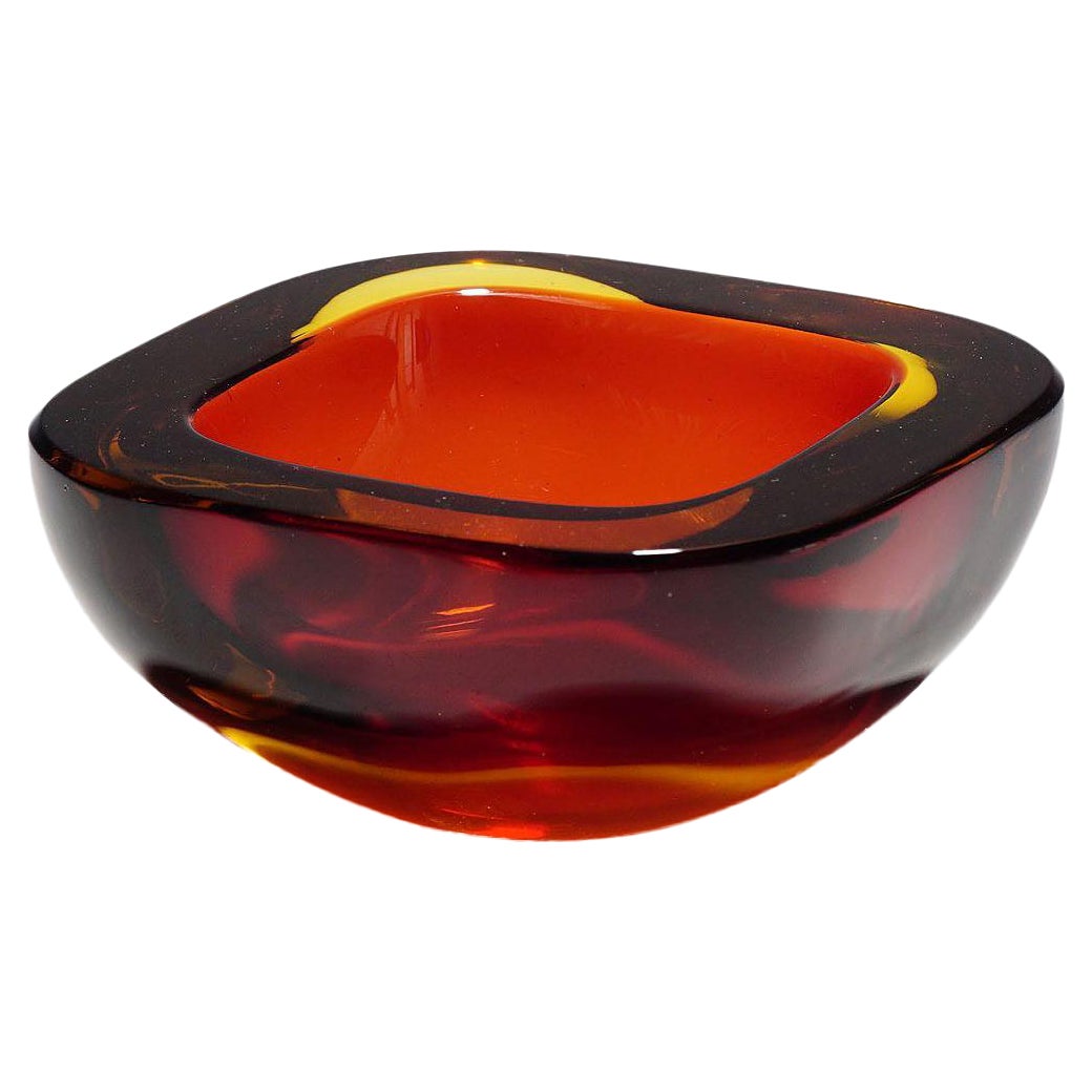 Seguso Vetri d'Arte 'attr' Murano Sommerso Glass Bowl, 1960s