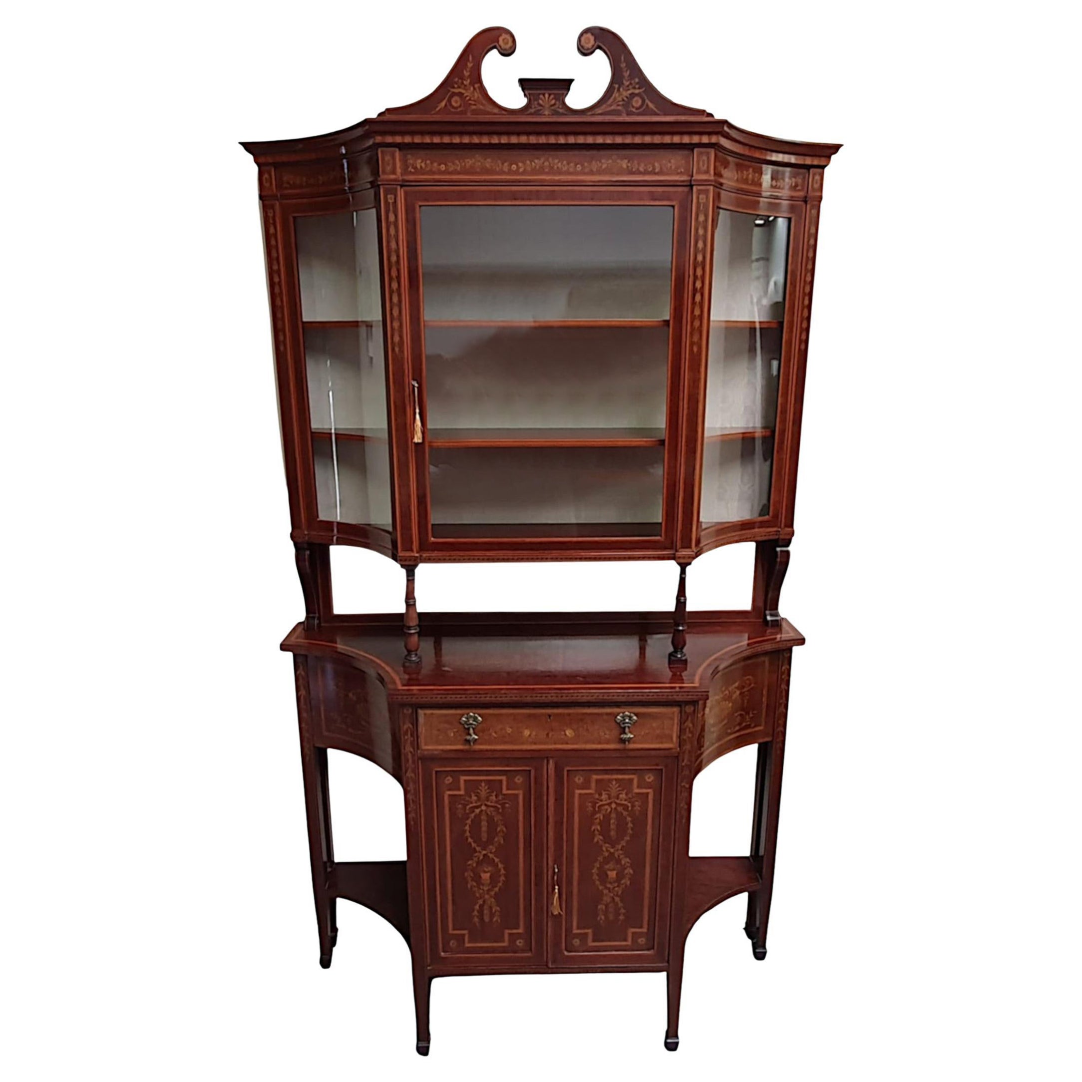 Very Rare and Fine Edwardian Display Case by ‘Edwards and Roberts’ London