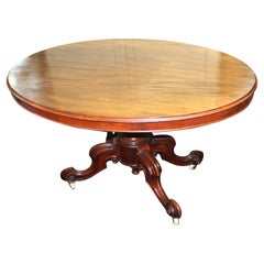Antique Mahogany Late 19th C. Oval Table