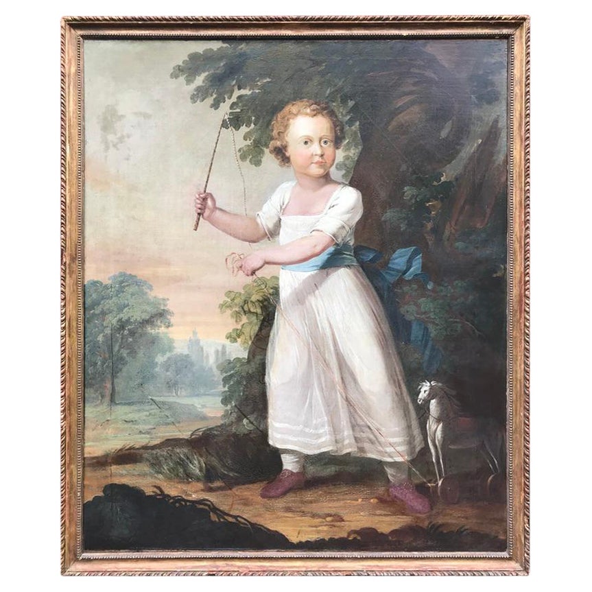 19th Century Portrait of a Young Boy For Sale