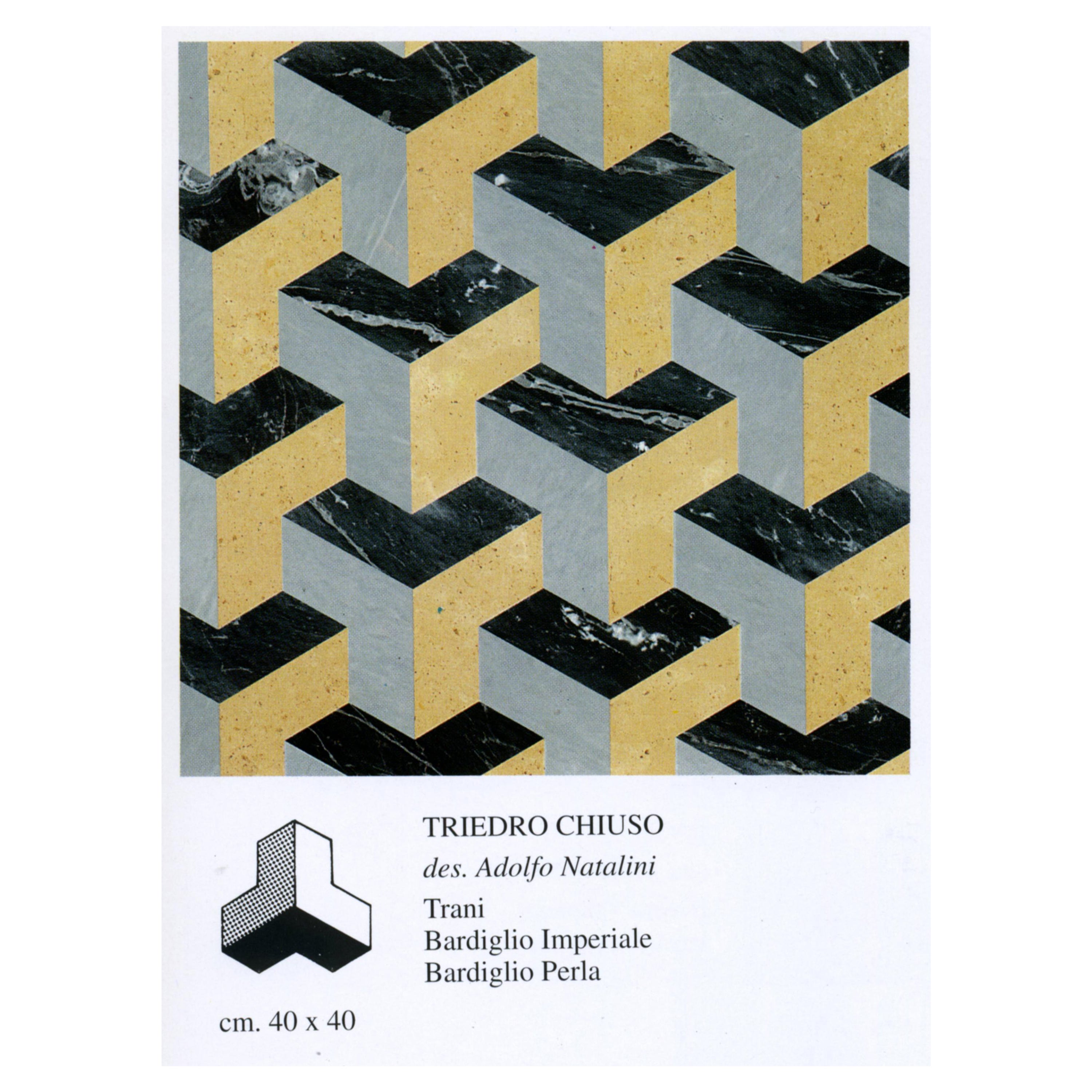 A.Natalini „TRIEDRO“ Italienischer modularer Marmorboden und -beschichtung, 21. Jahrhundert