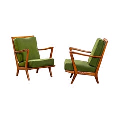 20th Century Gio Ponti Pair of Armchairs Mod. 516 for Cassina Structure in Wood