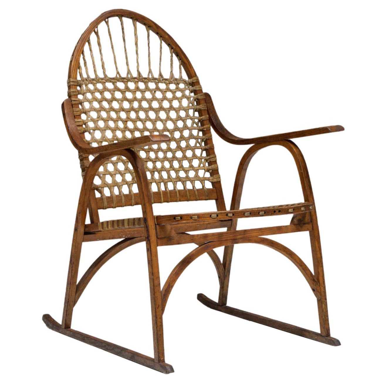 Rattan Craftsman Chair, French, Mid-Century Modern, 1950's