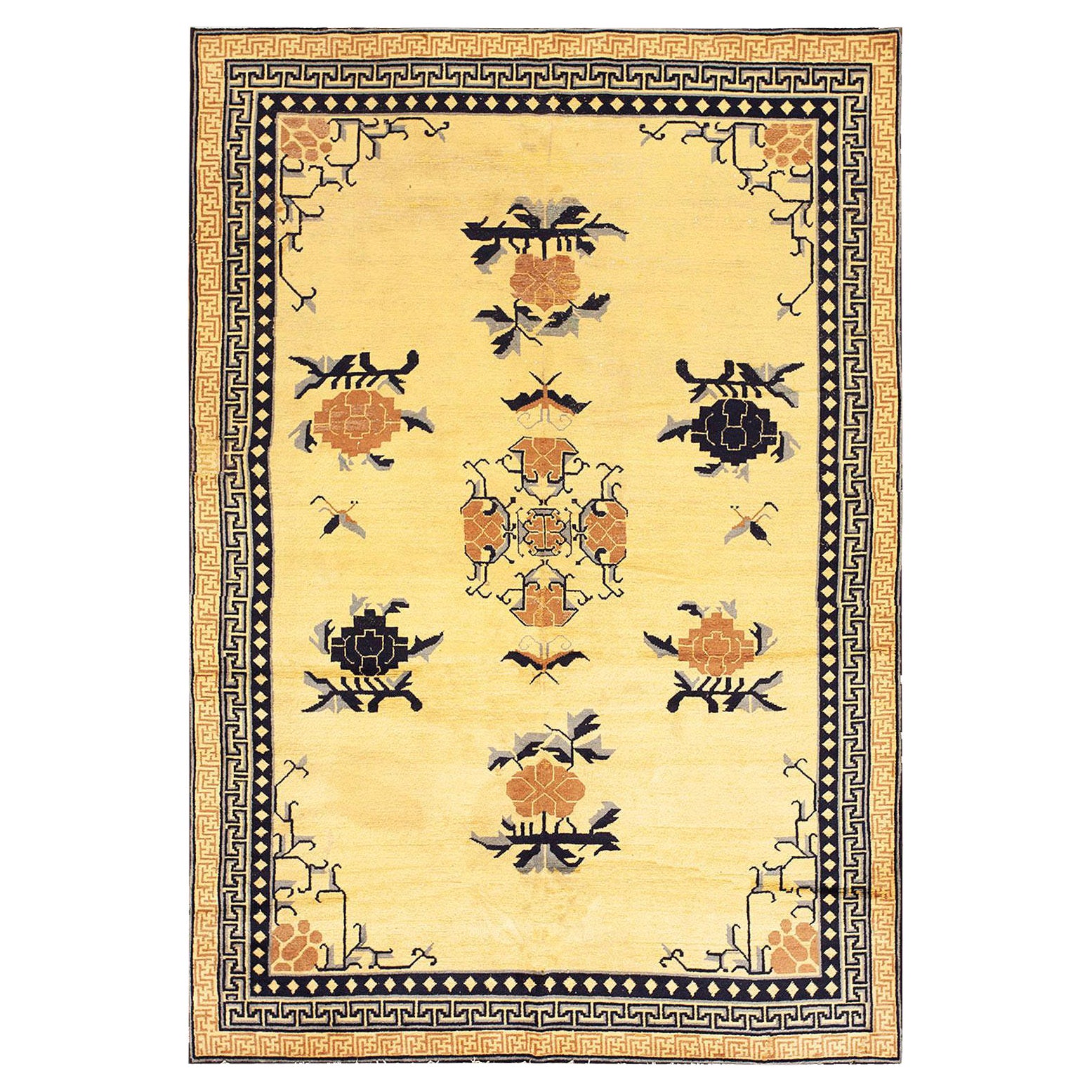Antique Chinese Khotan Rug 5' 4'' x 8' 0'' For Sale