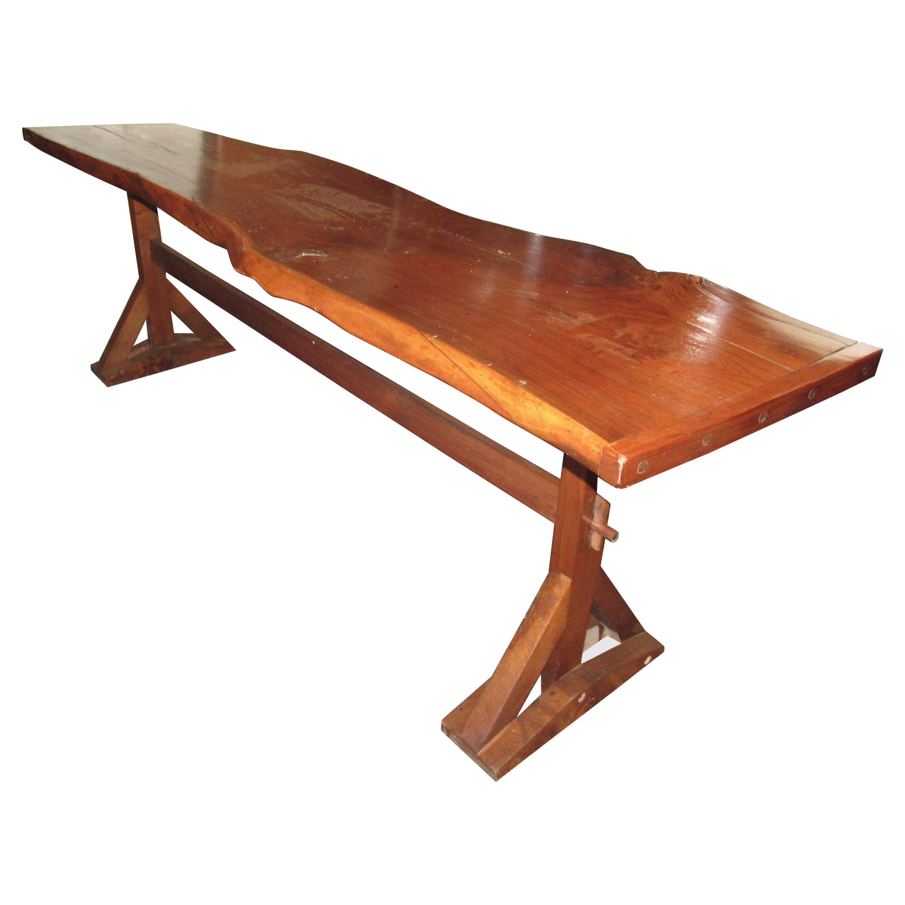 Seven Foot Long Free Form Table For Sale