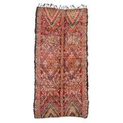 Marokkanischer Berber Beni M'guild-Teppich im Boho-Chic-Stil, Vintage