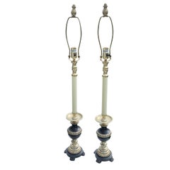 Elegant Neoclassical Tuscan Style Table Lamps