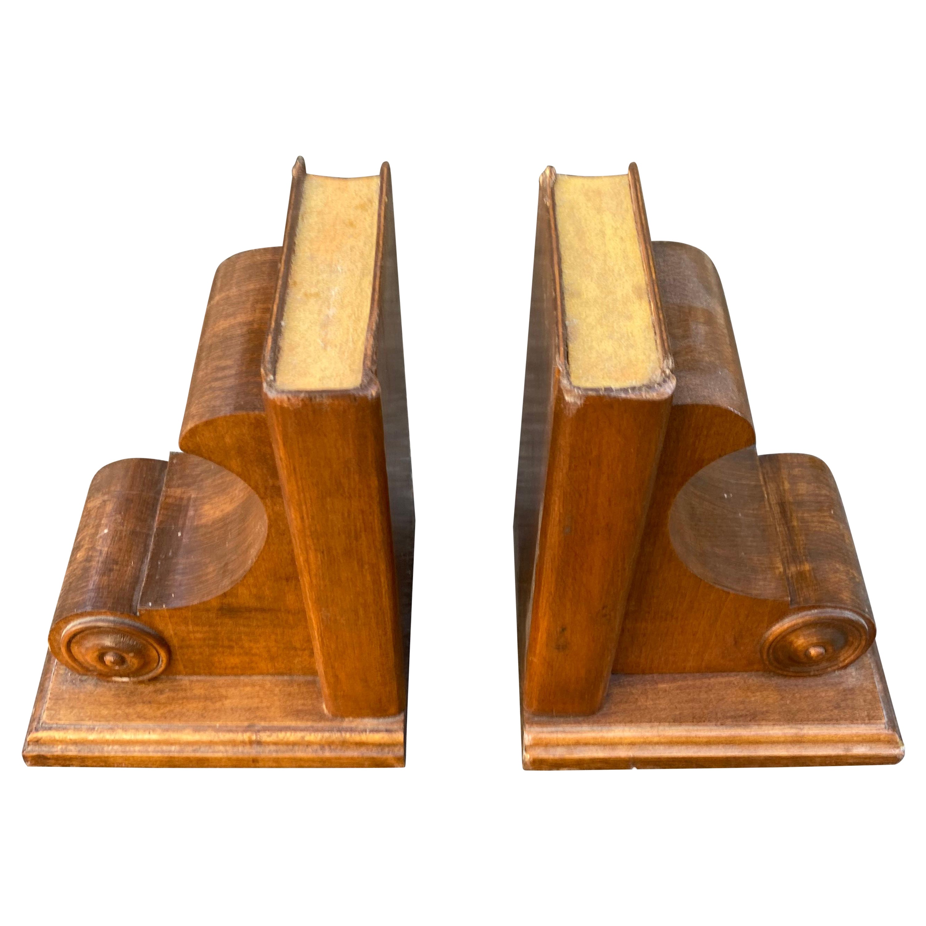 Antique Bookends with Academic Motif