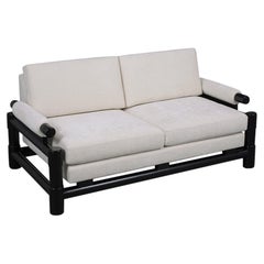 Vintage Mid-Century Modern White Upholstery Sofa