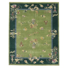 New Contemporary Chinese Art Deco Style Dragon Pictorial Rug 