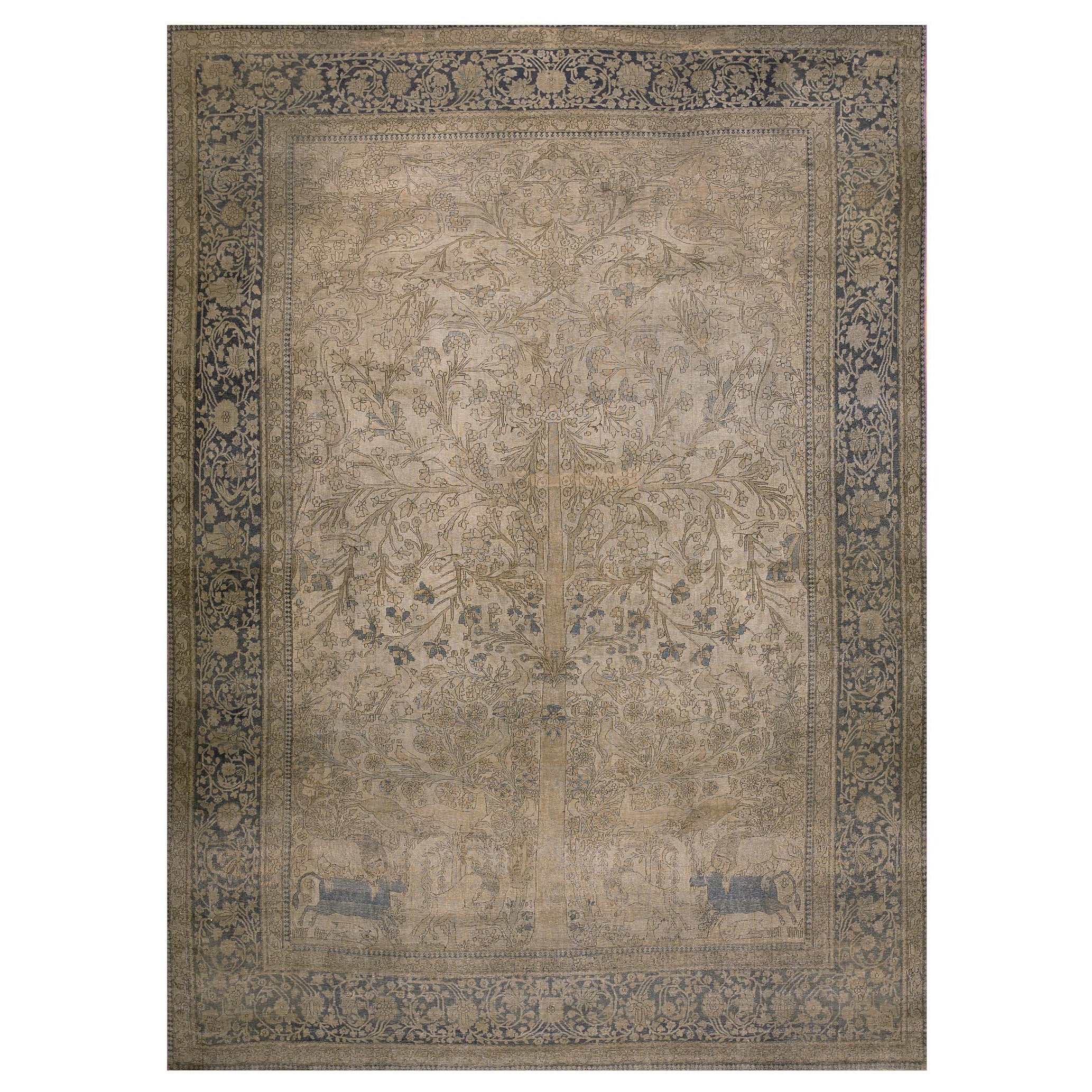 19th Century Persian Mohtasham Kashan Carpet ( 7' 7'' x 10' 3'' - 232 x 313 cm ) For Sale