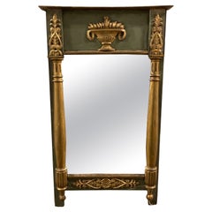 Antique French Empire Painted & Gilded Mirror
