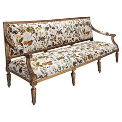 Louis XVI Style Sofa in Cotton Linen from House of Hackney, France circa 1880