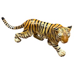 Vintage Austrian Bronze Minature Tiger Sculpture