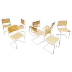 Set of 8 Vintage Marcel Breuer Style Cesca Chairs, Made in Italy, 1970s
