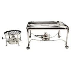 Pair of Antique Silver Plated Hot Servers by Hudkin & Heath and Mappin & Webb