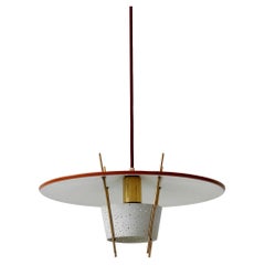Rare Mid-Century Modern Pendant Lamp by Ernest Igl for Hillebrand Germany 1950s
