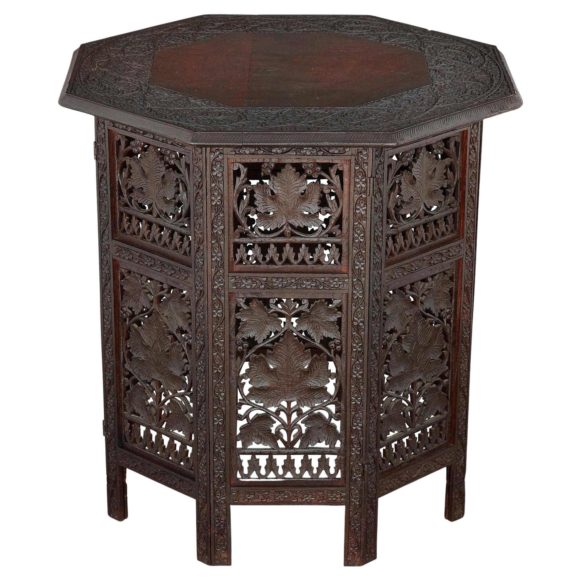 Indian Hardwood Side Table at 1stDibs