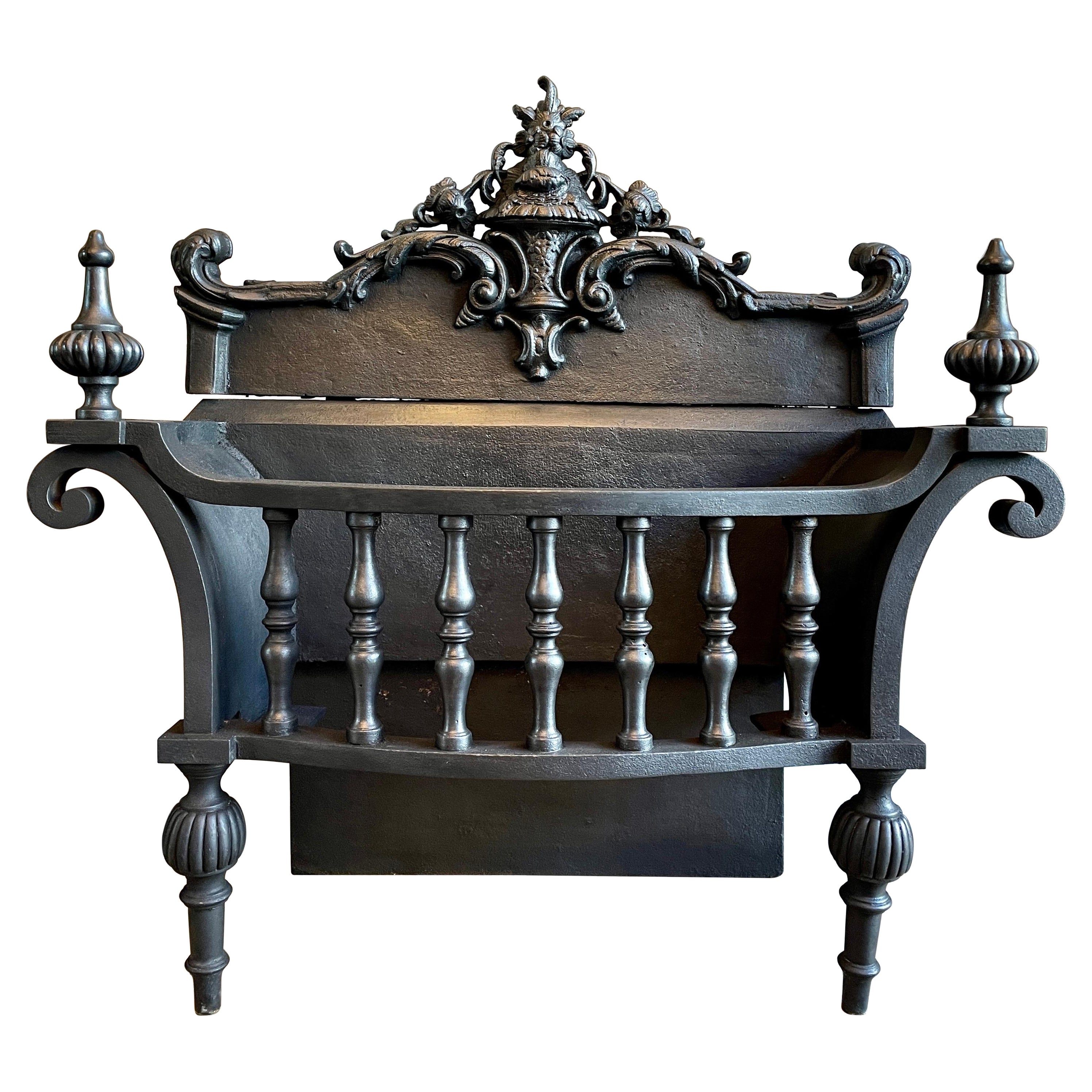 Regency Cast Iron Antique Fireplace Grate, English, circa 1830 at 1stDibs