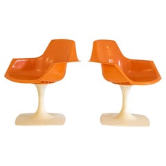 Pair of Swivel Chair 206 by Henri Massonet for Stamp, 1971, France