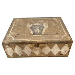 1890s Antique Hand-Painted Wood Italian Box