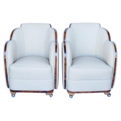 Well Proportioned Pair of Art Deco Cloud Armchairs by Harry & Lou Epstein