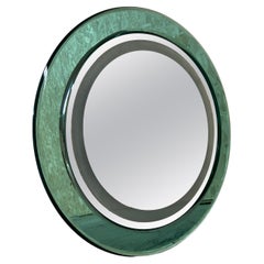 Mid-Century Modern Italian Back-Lit Wall Mirror in the Style of Fontana Arte