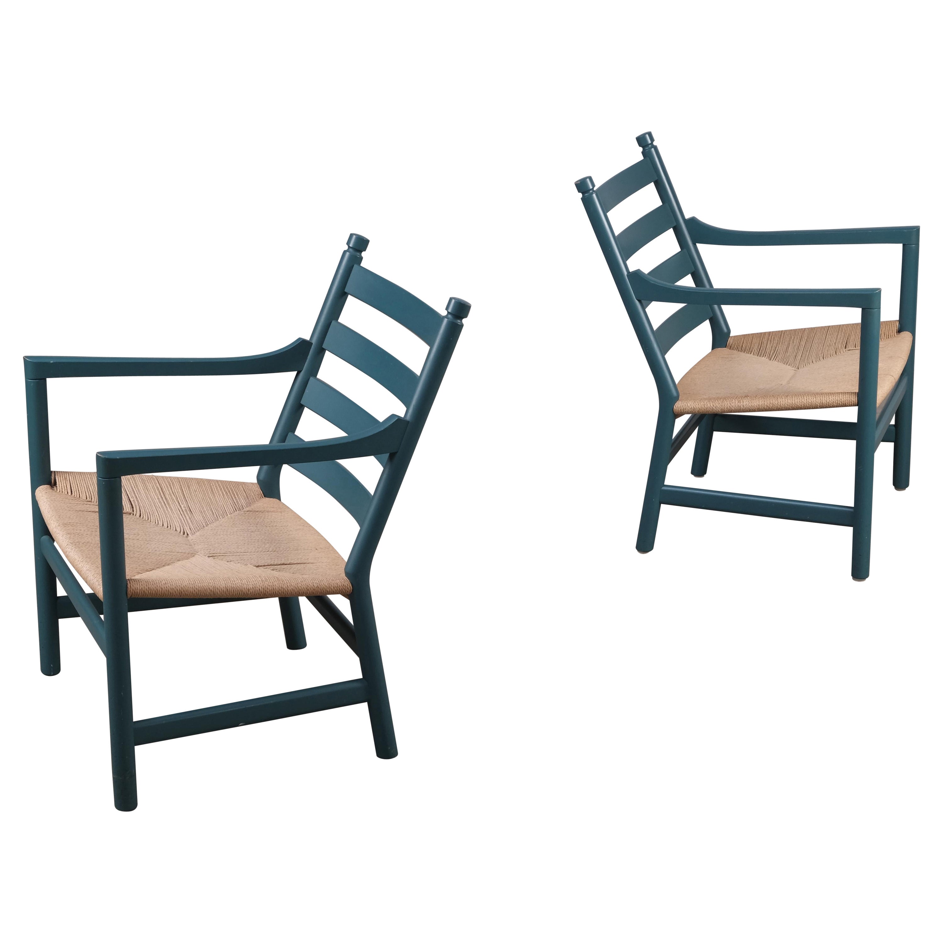 Pair of CH44 Lounge Chairs by Hans J. Wegner, Denmark, 1960s For Sale