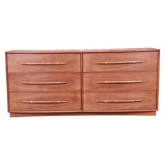 Robsjohn-Gibbings for Widdicomb Walnut Dresser or Credenza, Newly Refinished