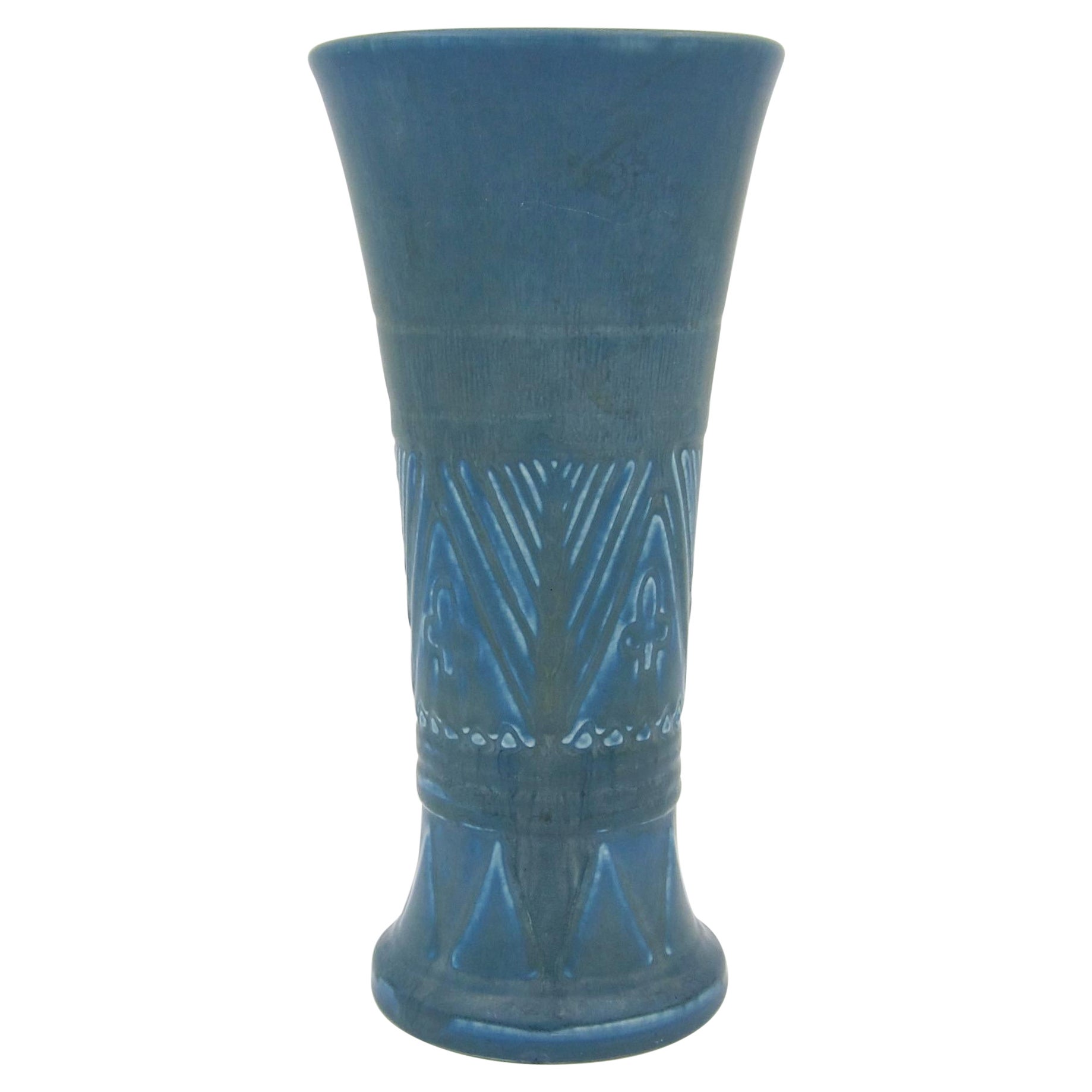 Blue Rookwood Pottery Art Deco Vase, 1926