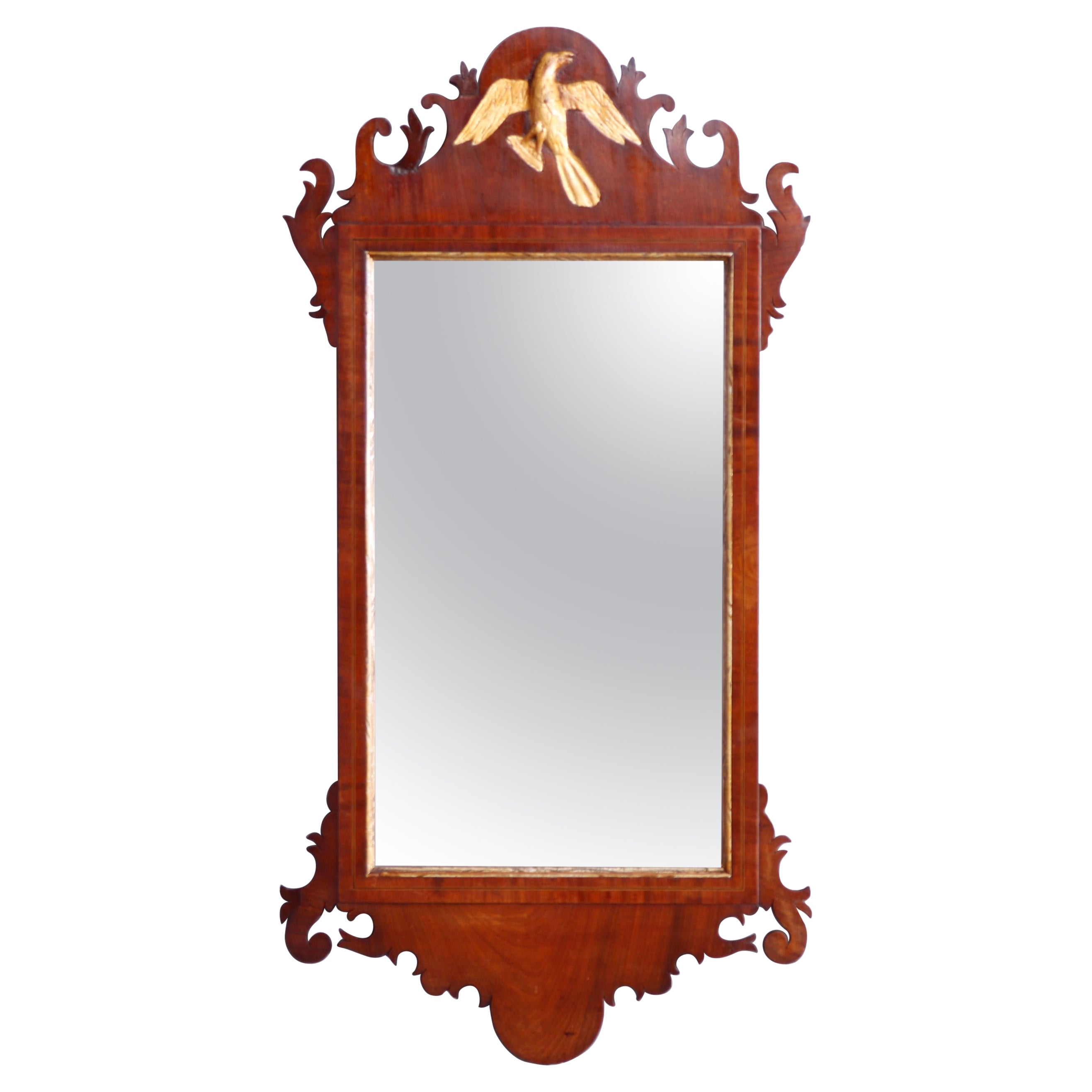 1940's Sliver leaf frame with antique mirror at 1stDibs