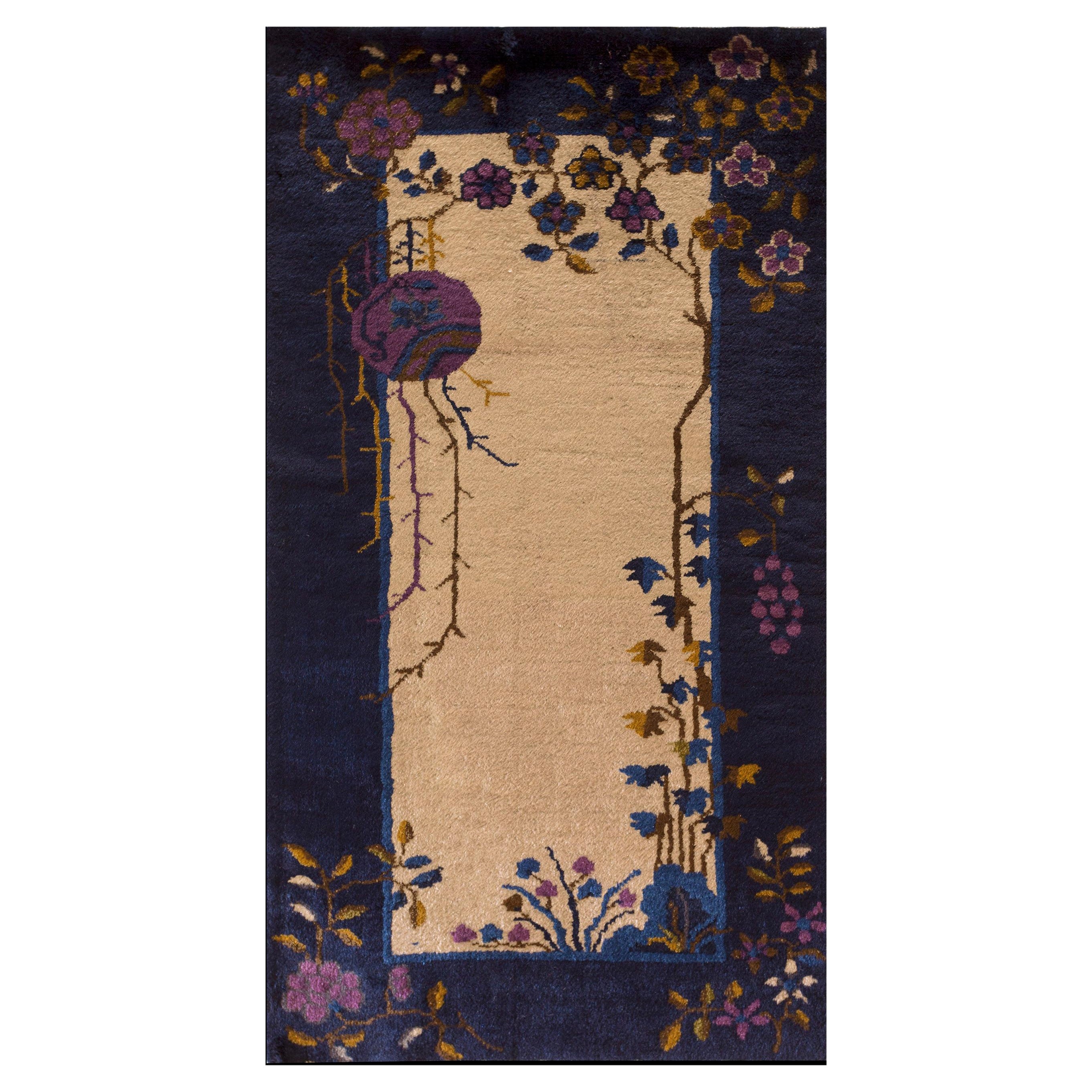1920s Chinese Art Deco Carpet ( 2' x 3'10" - 61 x 117 ) For Sale