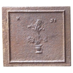 Small 18th Century French Louis XV 'Flower Basket' Fireback