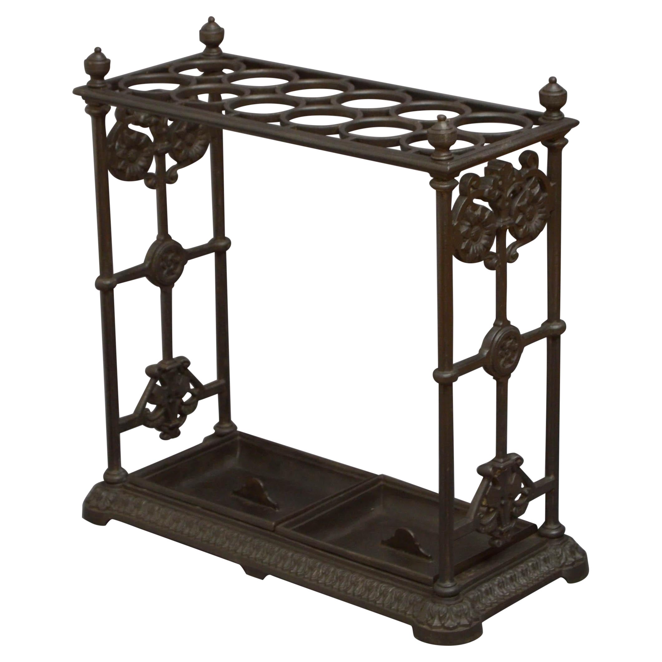 Victorian Cast Iron Umbrella Stand For Sale