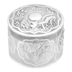 Boîte en argent d'exportation chinoise des années 1900