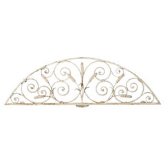 Reclaimed Wrought Iron Painted Fanlight