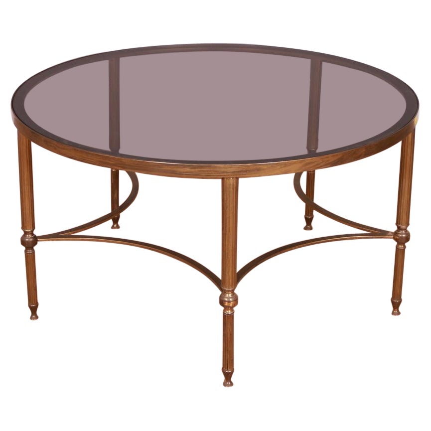 French Brass and Glass Cofee Table at 1stDibs